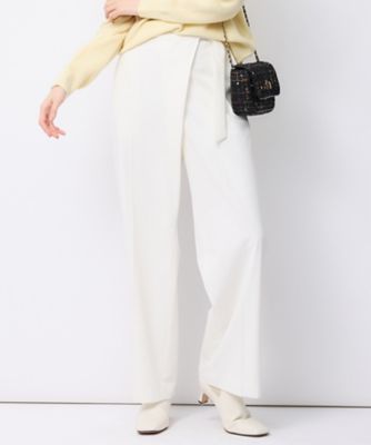 ＜23区 L (Women/大きいサイズ)＞【洗える】ポリエステルレーヨン　ラップディテール　パンツ（ＰＲＷＷＣＳ００１３）