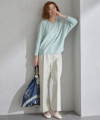 【Ｏｇｇｉ４月号掲載／洗える】ハイカウントライトクロス　クロップド　パンツ（ＰＲＷＷＣＳ０２０４）