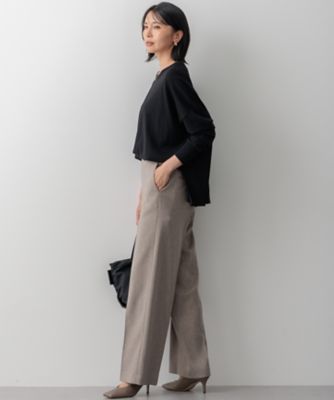 【25SS NEW】SAINT LAURENT_women / ウール ワイドレッグパンツ JOURNAL STANDARD パンツ 「追加6」ウールライクストレッチ