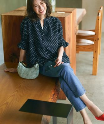 【新品タグ付】23区 DENIM スリムフィット デニムパンツ　46サイズ 23区（大きいサイズ） 【新色追加/杏さん着用】23区DENIM ボーイ