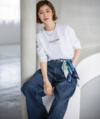 【美品】大きいサイズ44＊２３区DENIM 見上愛さん ワイドデニム 23区（ニジュウサンク） ジーンズ デニム デニムパンツ 「見上愛さん