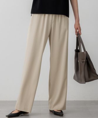 ＜23区 L (Women/大きいサイズ)＞【見上愛さん着用／Ｏｇｇｉ１０月号掲載／洗える】スエーディーサテン　ワイド　パンツ（ＰＲＷＷＧＡ０３０１）