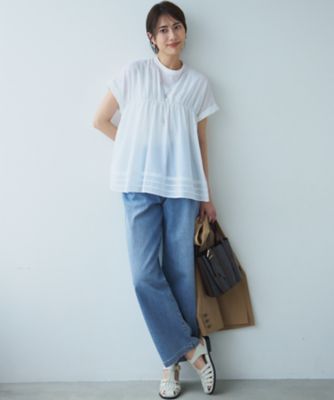 【Ｏｇｇｉ６月号掲載／接触冷感】２３区ＤＥＮＩＭ　サマー　タック　ワイド　パンツ（ＰＲＷＷＧＭ６５１８）