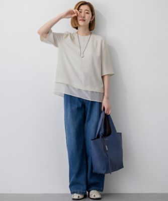 【Ｏｇｇｉ６月号掲載／接触冷感】２３区ＤＥＮＩＭ　サマー　タック　ワイド　パンツ（ＰＲＷＷＧＭ６５１８）