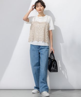 【接触冷感】２３区ＤＥＮＩＭ　サマー　ストレート　ワイド　パンツ（ＰＲＷＷＧＭ６５１９）