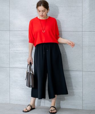 【Ｌサイズ限定／吸水速乾／ＵＶカット／接触冷感／】ストレッチジョーゼット　ガウチョパンツ（ＰＲＷＷＧＭ６８６１）
