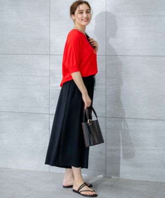 【Ｌサイズ限定／吸水速乾／ＵＶカット／接触冷感／】ストレッチジョーゼット　ガウチョパンツ（ＰＲＷＷＧＭ６８６１）