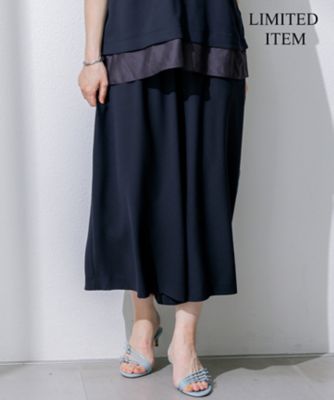 【Ｌサイズ限定／吸水速乾／ＵＶカット／接触冷感／】ストレッチジョーゼット　ガウチョパンツ（ＰＲＷＷＧＭ６８６１）
