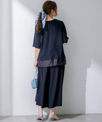 【Ｌサイズ限定／吸水速乾／ＵＶカット／接触冷感／】ストレッチジョーゼット　ガウチョパンツ（ＰＲＷＷＧＭ６８６１）