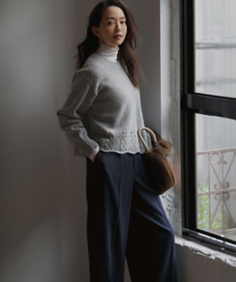 滝沢眞規子さん着用／VERY掲載／洗える】TWビエラ タック ワイド