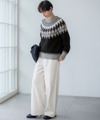 滝沢眞規子さん着用／洗える】コットン コーデュロイ ワイド パンツ