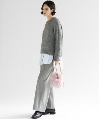 滝沢眞規子さん着用／洗える】コットン コーデュロイ ワイド パンツ