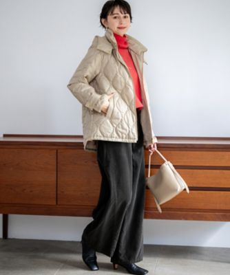 滝沢眞規子さん着用／洗える】コットン コーデュロイ ワイド パンツ