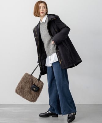 滝沢眞規子さん着用／洗える】コットン コーデュロイ ワイド パンツ