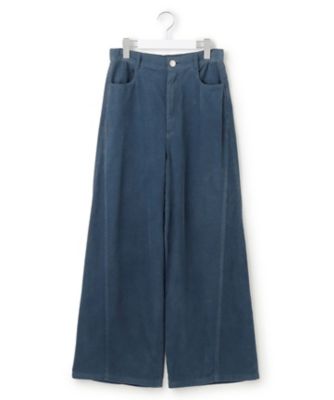 滝沢眞規子さん着用／洗える】コットン コーデュロイ ワイド パンツ