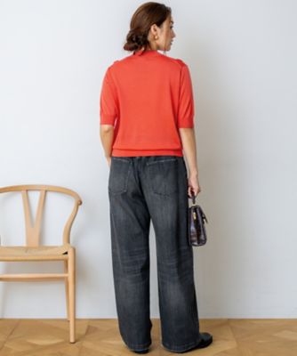 Lサイズ限定】23区DENIM ストレッチ ワイド パンツ