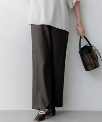 ＜23区 L (Women/大きいサイズ)＞リネンライクグロッシー　ワイドパンツ（ＰＲＷＷＬＭ０５０１）