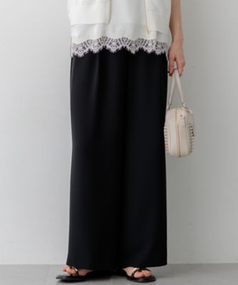 ＜23区 L (Women/大きいサイズ)＞【ＷＥＢ＆一部店舗限定】ストレッチジョーゼット　ワイドパンツ（ＰＲＷＷＬＭ６８４０）