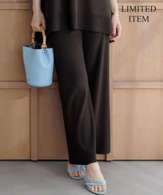 Lサイズ限定】レーヨンポリエステルストレッチ ニット パンツ
