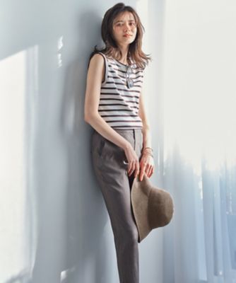 【洗える】リネンレーヨンストレッチ　テーパード　パンツ（ＰＲＷＷＳＭ０４０４）