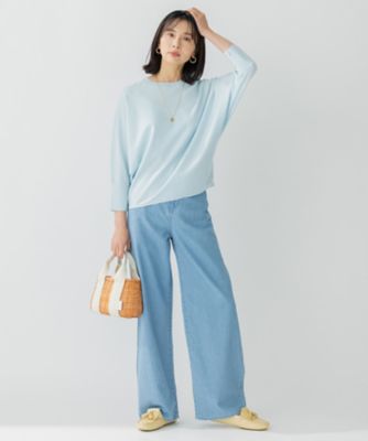 【ＷＥＢ限定／洗える】２３区ＤＥＮＩＭ　ライトダンガリー　ワイドパンツ（ＰＲＷＷＳＳ０８２１）