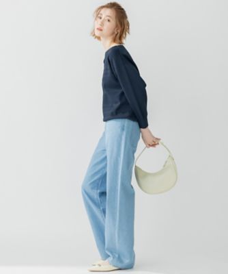 【ＷＥＢ限定／洗える】２３区ＤＥＮＩＭ　ライトダンガリー　ワイドパンツ（ＰＲＷＷＳＳ０８２１）