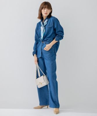 【ＷＥＢ限定／洗える】２３区ＤＥＮＩＭ　ライトダンガリー　ワイドパンツ（ＰＲＷＷＳＳ０８２１）