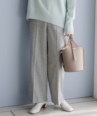 ＜23区 L (Women/大きいサイズ)＞シルクネップツイード　ワイドパンツ（ＰＲＷＷＳＷ０５１１）