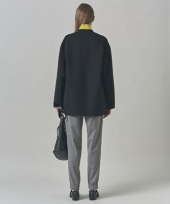 WoolRever ノーカラーショートコート（SCCMGW0403