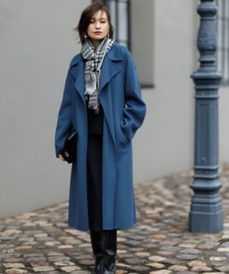 HeRIN.CYE 撥水マウンテンロングコート　ネイビー WoolRever ロングコート（SCCMGW0404） | ICB L