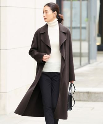 icB　ロングコート　レディース　6　ステンカラー　キャメル　ベルテッド icBロングコートレディース6ステンカラーキャメルベルテッド