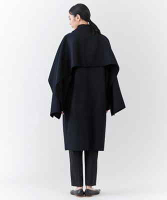 エステータ】ウールリバー ケープ付き コート