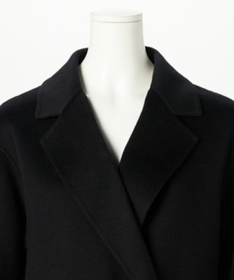 エステータ】ピュアカシミヤリバー ロング ラップコート