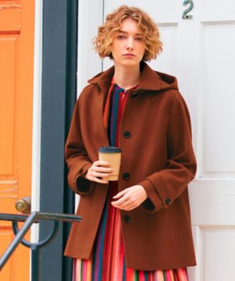 Paul Smith ウールカルゼ フード付きショートコート-