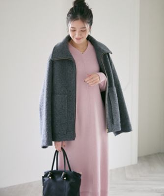 SLOW／一部店舗限定】ループニードル ボア ブルゾン