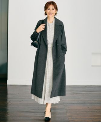 ＜自由区 (Women)＞【ＳＨＩＨＯさん着用】Ｓｕｐｅｒ１００ｓライトビーバーロング　コート（ＳＣＷＭＧＷ０５２２）