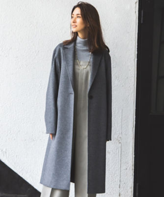 【アドーア】人気色バイカラーダッフルコート　カシミア38 アドーア】人気色バイカラーダッフルコート カシミア38 （コート