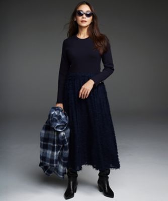 一部店舗限定】アルパカシャギーチェック コート