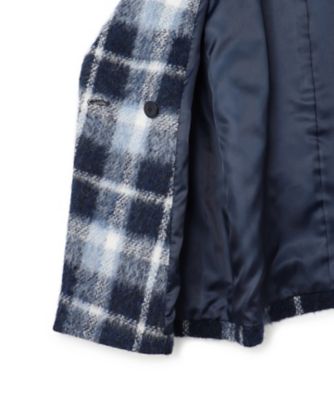 一部店舗限定】アルパカシャギーチェック コート