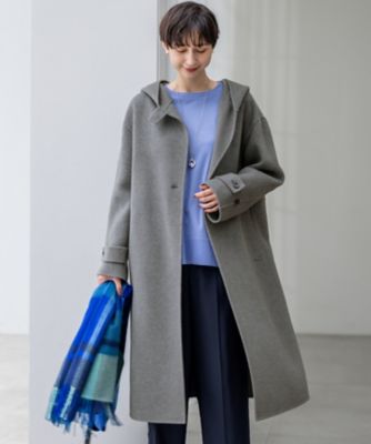 【送料無料】23区 (Women)/ニジュウサンク【見上愛さん着用/VERY12月号掲載】MANTECOPureリバー フード ロングコート(SCWOGW0511) 004_グレー アウター【三越伊勢丹/公式】