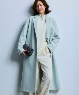 STILL BY HAND 日本製 ウールモッサ チェスターコート グリーン STILL BY HAND 日本製 ウールモッサ チェスターコート グリーン