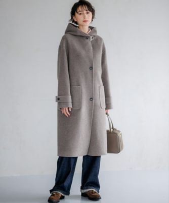 MANTECOPureリバー フーデッド ロングコート