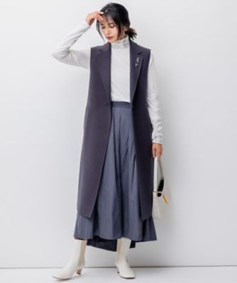 ウールリバー ロング ジレ（SCWOSW0407） | 23区 (Women