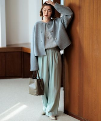 23区　ウールリバーノーカラーコート ウールリバー ノーカラーコート / 23区 | ファッション通販