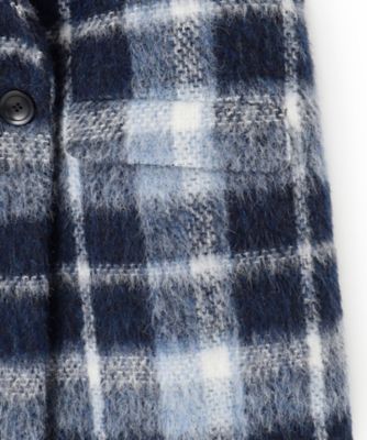 一部店舗限定】アルパカシャギーチェック コート