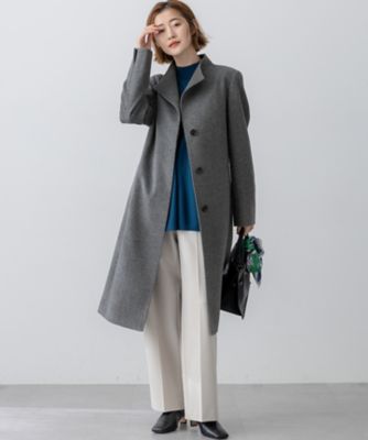 ウールカシミヤビーバー スタンドカラー コート