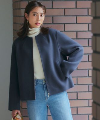 ＜23区 S (Women/小さいサイズ)＞ウールリバー　ショート　ブルゾン（ＳＣＷＳＳＷ０４０６）