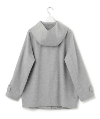 ウールカシミヤビーバー フード付き ショートコート