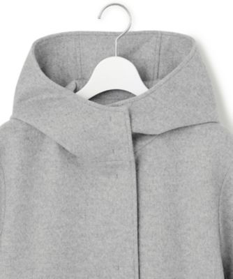 ウールカシミヤビーバー フード付き ショートコート