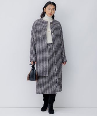 NOIVAN-STEIN フード付きチェックコート 新品未使用♡ NOIVAN-STEIN フード付きチェックコート 新品未使用♡